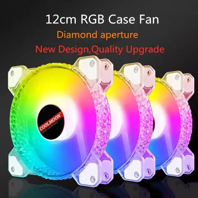 Alt view image 7 of 7 - RGB Case Fan Kit 120mm Fan ARGB RGB Cooling Ventilador 6PIN Rainbow Computer Chassis Fans 12V Silent Adjust 12cm Aura Sync