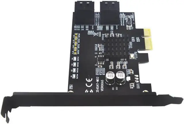 Alt view image 6 of 7 - Marvell 88SE9215 4 Ports SATA 6G PCI Express Riser Card PCI-e To SATA III 3.0 Converter SATA3.0 HDD SSD IPFS