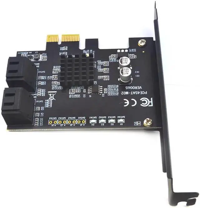 Alt view image 4 of 7 - Marvell 88SE9215 4 Ports SATA 6G PCI Express Riser Card PCI-e To SATA III 3.0 Converter SATA3.0 HDD SSD IPFS