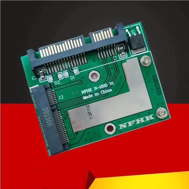 Alt view image 4 of 7 - mSATA SSD to 2.5'' SATA III 6.0Gbps Adapter Converter Riser Card Module Board Mini PCIE SSD Adapter Expansion Card for Laptop PC