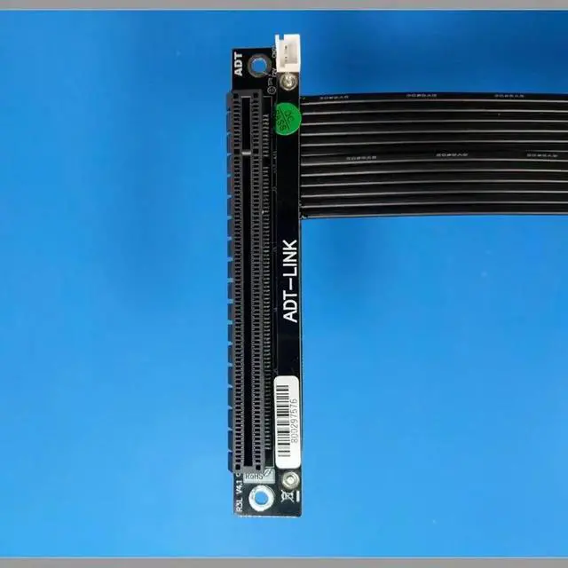 Alt view image 5 of 7 - PCI-E 4.0 16x PCIe x16 Extender to M2 M.2 NVMe M-Key Riser Card Extension Cord Gen4.0 64Gbps with Sata Power Cable Gold