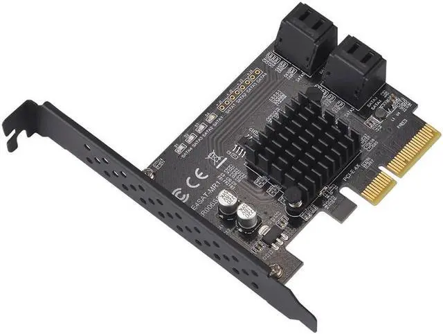 Alt view image 4 of 6 - Marvell 88SE9230 Chip SATA/PCIE Raid Controller SATA PCIE SATA Raid Card PCI-E SATA Raid PCI Express 4X with Low Profile Bracket