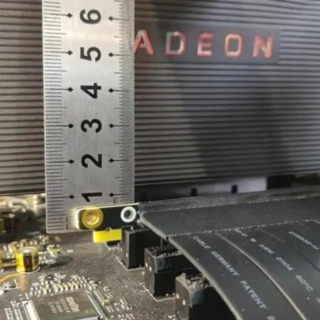 Alt view image 5 of 7 - PCI Express 3.0 Double 90 Degree Right Angle PCIe 3.0 x16 x16 Extension Cable 16x Riser Ribbon Extender For Graphics Vertical