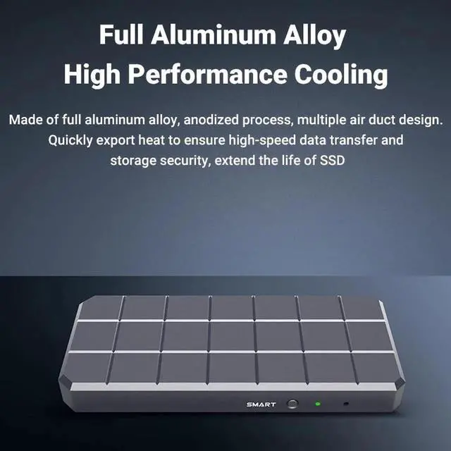 Alt view image 2 of 7 - M.2 NVME 2280 2230 SSD Enclosure, USB 3.2 10Gbps to NVME M-Key(B&M Key) External Solid State Drive Case N/A