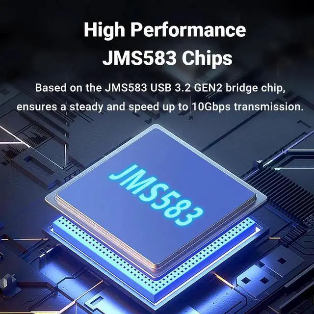 Alt view image 6 of 7 - M.2 NVME 2280 2230 SSD Enclosure, USB 3.2 10Gbps to NVME M-Key(B&M Key) External Solid State Drive Case N/A