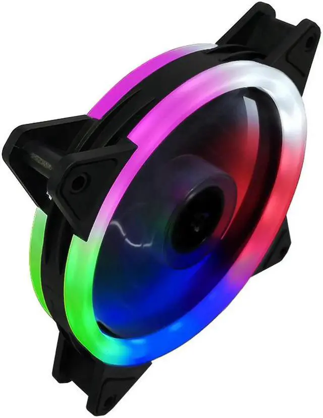 Main image of 12cm LED Case Fan 120mm Fans Silent Sleeve Bearing 4pin Desktop PC Fan Computer Cooling Cooler CPU Coolers Radiators