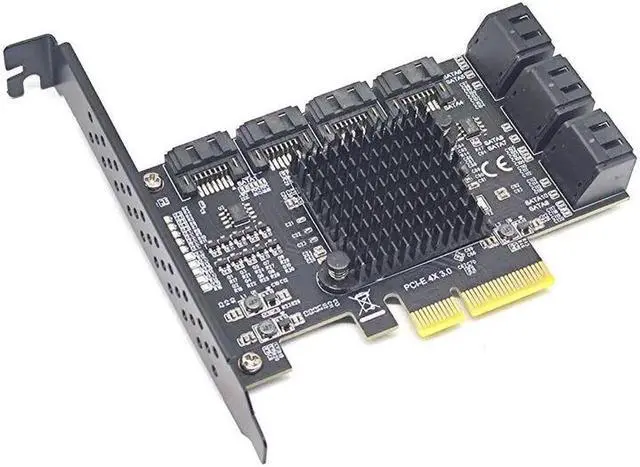 Alt view image 3 of 6 - Chi a Mining PCIE SATA Card Adapter 10 port SATA 3.0 to PCI Express 3.0 X4 Expansion Card SATA3.0 6G PCI-E SATA Controller Riser