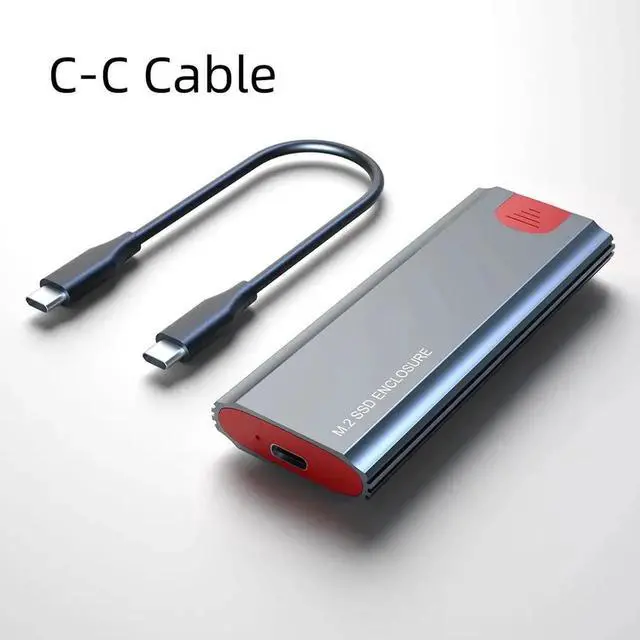 Main image of M.2 NVMe SSD Enclosure Adapter Tool Free Aluminum Case USB C 3.1 Gen 2 10Gbps to NVMe PCIe External Enclosure for M2 NVMe SSD Grey