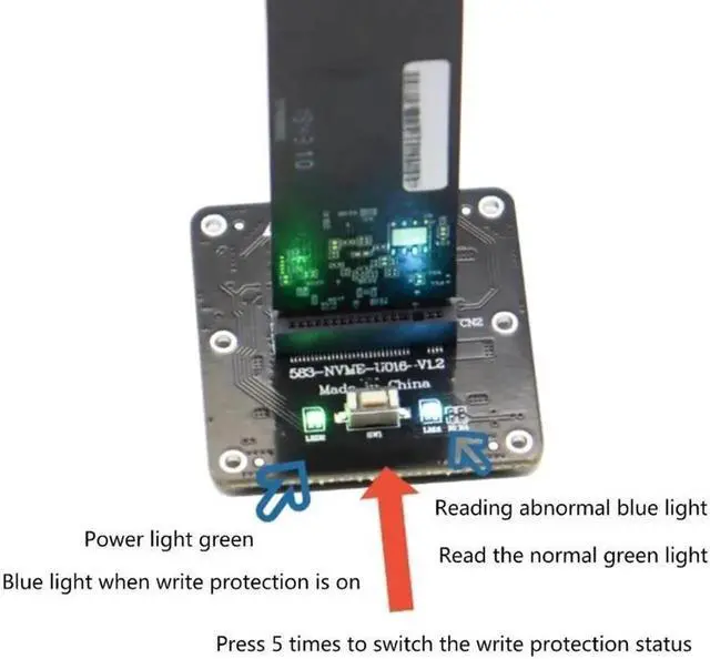 Alt view image 4 of 7 - M2 SATA NVMe to USB 3.1 10Gbps Direct Plug in SSD Adapter M.2 Case JMS583/9210B Chip for 2230 2242 2280 2210 M2 SSD Enclosure