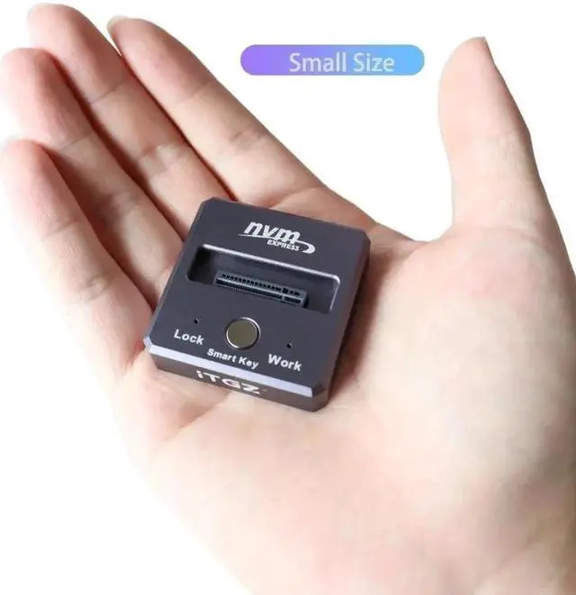 Alt view image 7 of 7 - M2 SATA NVMe to USB 3.1 10Gbps Direct Plug in SSD Adapter M.2 Case JMS583/9210B Chip for 2230 2242 2280 2210 M2 SSD Enclosure Grey