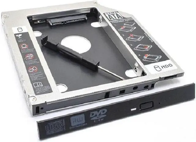Main image of 2nd HDD Caddy Bracket 12.7mm SATA 3 DVD Bay Adapter for 2.5'' 7/9/9.5/12.5mm SSD