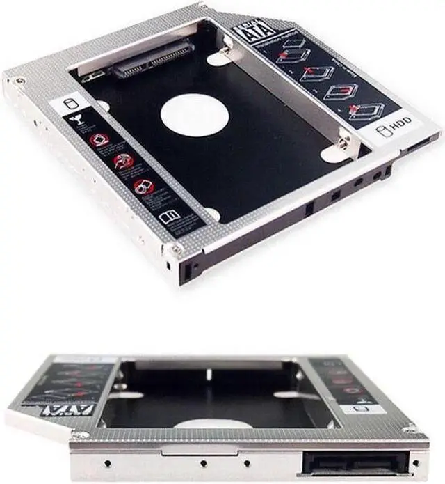 Alt view image 3 of 5 - 2nd HDD Caddy Bracket 12.7mm SATA 3 DVD Bay Adapter for 2.5'' 7/9/9.5/12.5mm SSD
