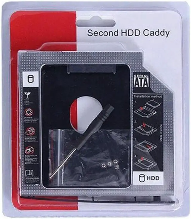 Alt view image 5 of 5 - 2nd HDD Caddy Bracket 12.7mm SATA 3 DVD Bay Adapter for 2.5'' 7/9/9.5/12.5mm SSD