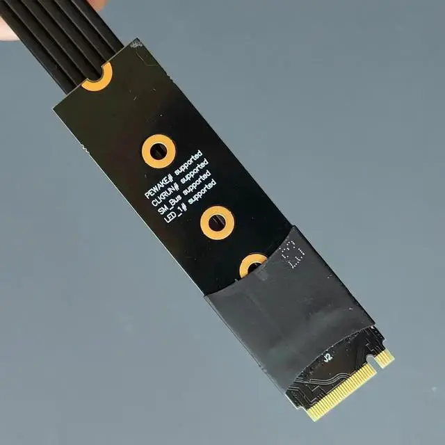 Alt view image 6 of 6 - M.2 NVMe SSD Extension Cable Extender PCIe4.0 X4 Full Speed NVMe M-Key Supports M.2 NVME, Ultra SSD SSD Drives