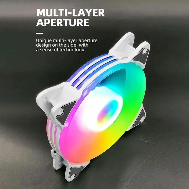 Alt view image 6 of 7 - 12cm 5V PWM PC Case Fan Addressable ARGB CPU Cooling Radiator Heatsink for Desktop Chassis 4Pin Cooling Fan 120mm for PC