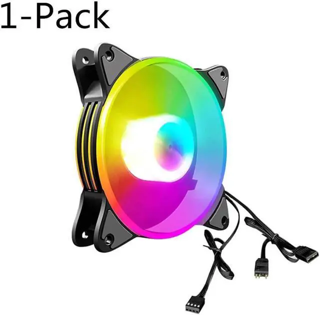 Alt view image 4 of 7 - 12cm 5V PWM PC Case Fan Addressable ARGB CPU Cooling Radiator Heatsink for Desktop Chassis 4Pin Cooling Fan 120mm for PC