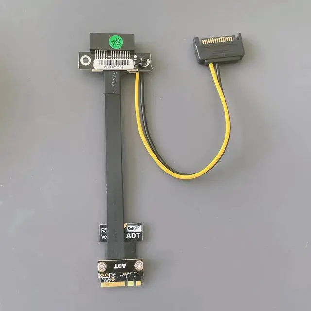 Alt view image 4 of 7 - M.2 Key A.E. WiFi To PCI Express X1 X4 X8 X16 Extension Cable Riser PCI-E 3.0 4.0 1x 4x 8x 16x NGFF M2 Adapter Cable Silver