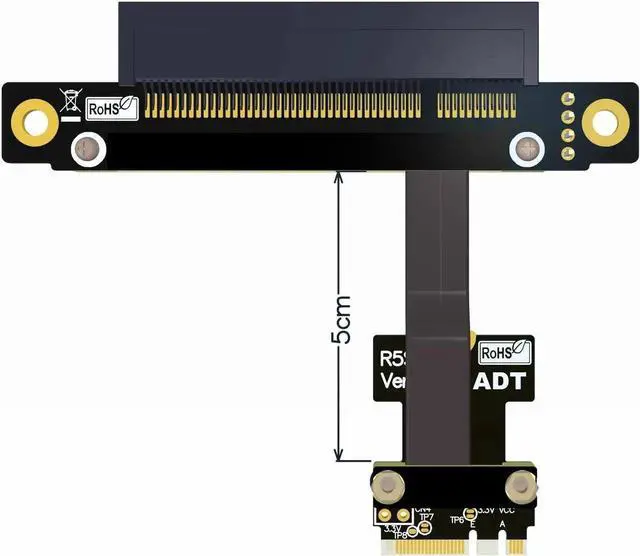 Alt view image 4 of 7 - M.2 Key A.E. WiFi To PCI Express X1 X4 X8 X16 Extension Cable Riser PCI-E 3.0 4.0 1x 4x 8x 16x NGFF M2 Adapter Cable Red