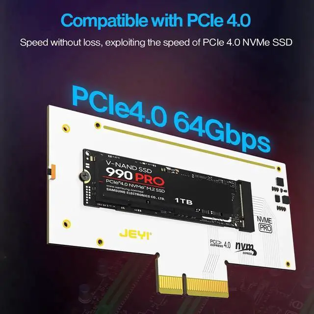 Alt view image 2 of 7 - PCIE To NVMe Adapter With Aluminum Alloy Heatsink, M.2 RGB PCIe 4.0 Card With 1/2U Low Standard Profile Bracket N/A