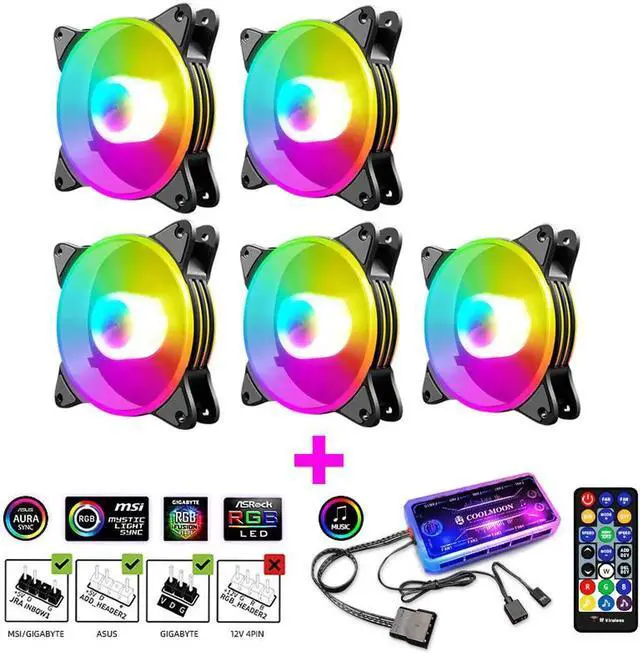 Main image of 120mm Case Fan Cooler PC Air 12cm Cooling Fans 6PIN RGB Radiator 12V Mute Computer ARGB Aura Sync