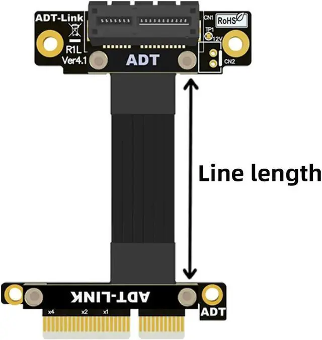 Alt view image 2 of 7 - PCIe X4 To X1 Riser for Sound Card Network Card Capture Card Gigabit Wireless LAN, USB Audio Card 1x 4x Adaptor extension cables Red