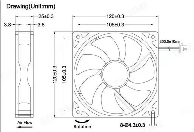 Alt view image 5 of 6 - DC 12V 24V Fan 12cm 120mm 12025 120x120x25mm Big Quiet Brushless Axial Cooling Fan 12025 Fan USB Fan Grill Net