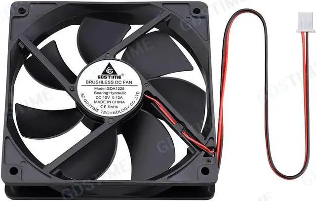 Alt view image 4 of 6 - DC 12V 24V Fan 12cm 120mm 12025 120x120x25mm Big Quiet Brushless Axial Cooling Fan 12025 Fan USB Fan Grill Net