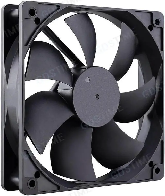 Alt view image 3 of 6 - DC 12V 24V Fan 12cm 120mm 12025 120x120x25mm Big Quiet Brushless Axial Cooling Fan 12025 Fan USB Fan Grill Net