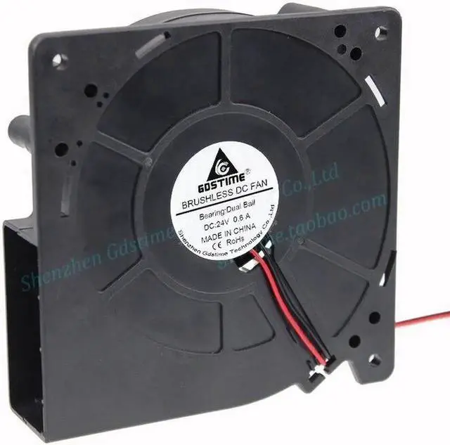Alt view image 3 of 5 - 12032 DC Blower Fan 5V 12V 24V 120x32mm Brushless Blower Fan Turbo Fan 120MM Dual Ball USB Cooling Blower Fan