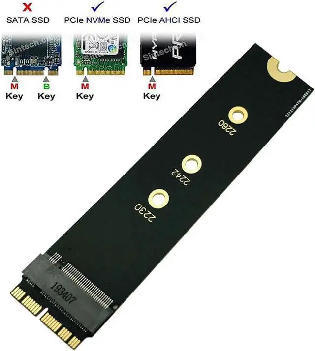 Main image of M.2 PCIE NVME SSD M.2 nVME SSD Adapter Card for Upgrade 2013-2015 Year Macs for Apple SSD Adapter