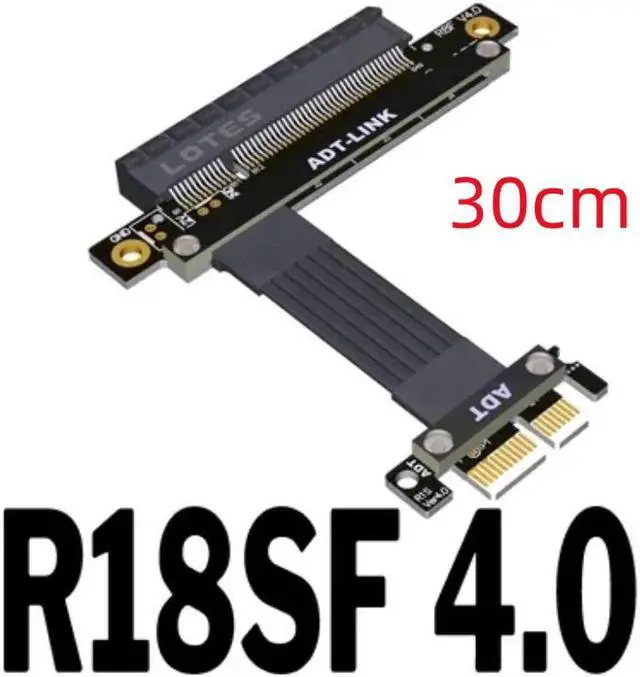 Main image of PCI Express 4.0 R18 PCIe X1 To X8 Extension Cable Support Network Card SSD Hard Disk PCI Express 4.0 Riser 8x 1x Gold