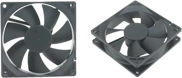 Alt view image 2 of 5 - 12V 24V 48V Fan 9cm 92mm 9225 92x92x25mm Ultrathin Brushless Axial Cooling Fan 9225 Fan 2Pin Dual Ball USB Fan Grill Net