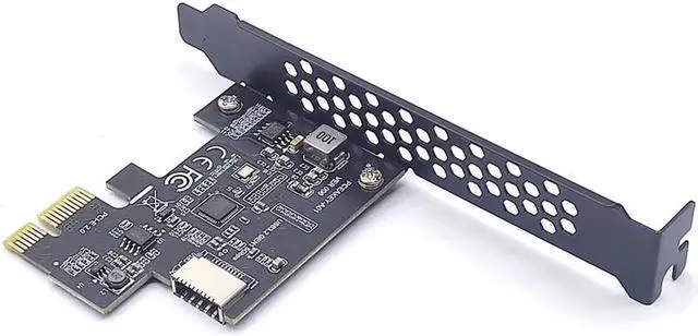 Alt view image 5 of 6 - PCI Express 2.0 X1 USB 3.2 Gen1 TYPE-E Card PCIe Front Type-C Adapter Riser USB3.1 Gen1 A-KEY 5Gb Expansion Card