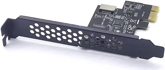Alt view image 6 of 6 - PCI Express 2.0 X1 USB 3.2 Gen1 TYPE-E Card PCIe Front Type-C Adapter Riser USB3.1 Gen1 A-KEY 5Gb Expansion Card
