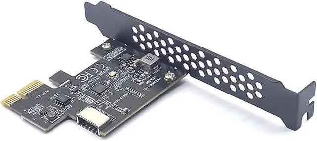 Alt view image 3 of 6 - PCI Express 2.0 X1 USB 3.2 Gen1 TYPE-E Card PCIe Front Type-C Adapter Riser USB3.1 Gen1 A-KEY 5Gb Expansion Card