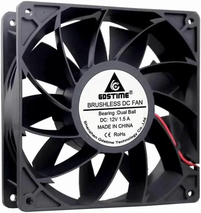 Alt view image 2 of 4 - 12V 24V Cooling Fan 14cm 140mm 14038 140x140x38mm Quiet Brushless Axial Dual Ball Cooling Fan 14038 Fan Grill Net