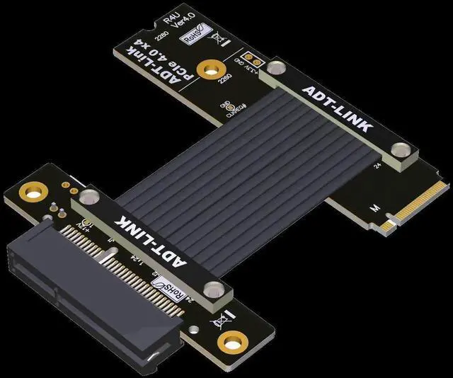 Alt view image 3 of 6 - M.2 NVMe To PCIE 4.0 Extender Riser Adapter For PCIe X4 Slot USB, Wireless LAN, SSD, Capture Cards To M.2( SSD, M-key)extension Gold