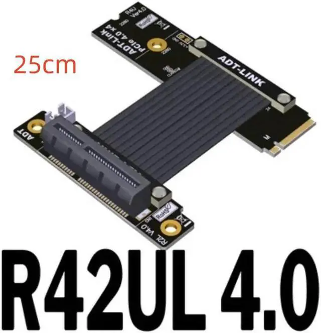 Main image of M.2 NVMe To PCIE 4.0 Extender Riser Adapter For PCIe X4 Slot USB, Wireless LAN, SSD, Capture Cards To M.2( SSD, M-key)extension Red