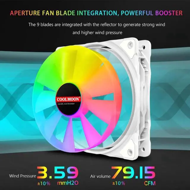 Alt view image 7 of 7 - 12cm Cooling Fan 5V 3Pin ARGB Mute CPU Cooler PC Case Fan 120mm Cooling 4Pin PWM Ventilador Aura Sync with ARGB Controller
