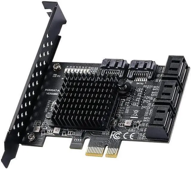Main image of PCIe to 8 Port SATA Expansion Card SATA3 3 6Gb HDD SSD Adapter PCI E Express X1 Controller Extension Riser for Mining