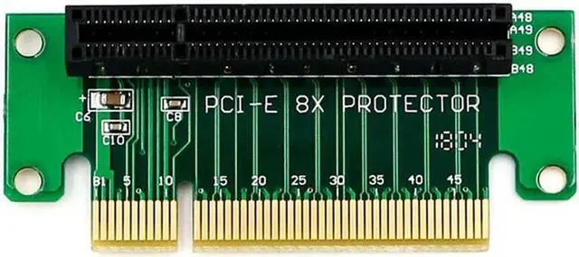Alt view image 4 of 6 - PCI-E PCI Express 8X 90 Degree Adapter Riser Card For 1U Computer Case Chassis PC Converter Expansion Card Components