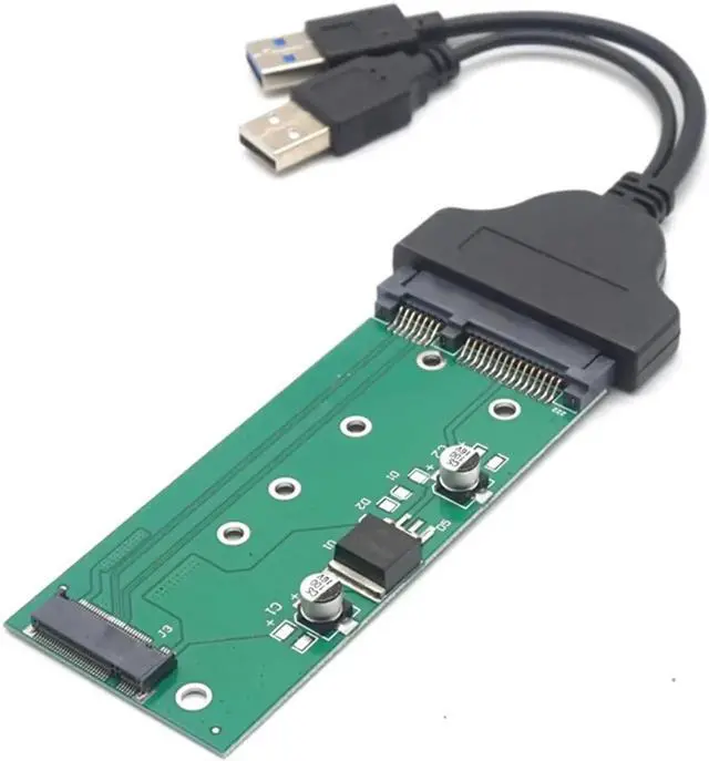 Alt view image 3 of 7 - USB 3.0 to SATA Hard Disk to M.2 NGFF PCI-E PCI Express 2 Lane SSD Adapter Card Converter Power Charger Adapter Cable