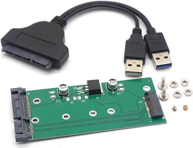 Main image of USB 3.0 to SATA Hard Disk to M.2 NGFF PCI-E PCI Express 2 Lane SSD Adapter Card Converter Power Charger Adapter Cable