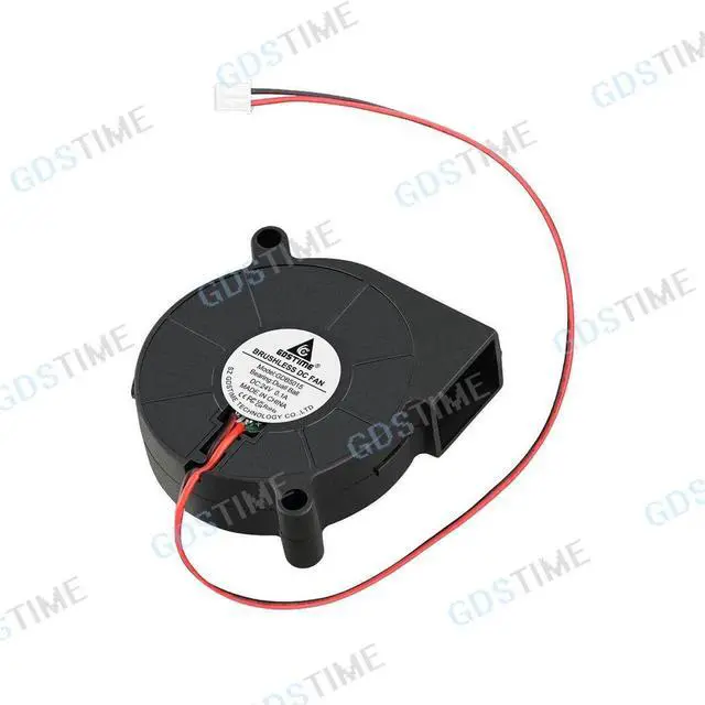 Alt view image 3 of 6 - 5015 DC Blower Fan 12V 24V 50x50x15mm Brushless Blower Fan Humidifier accessories Dual Ball Turbo Fan 50MM Cooling Blower Fan