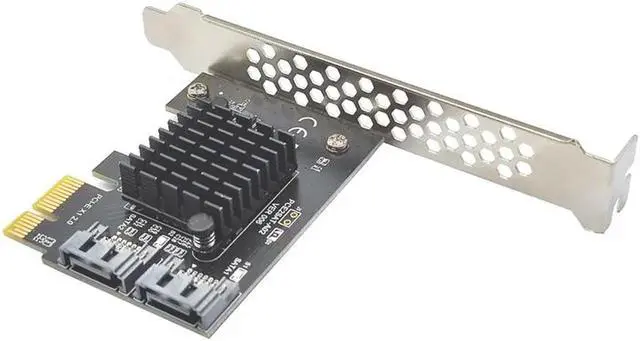 Alt view image 2 of 7 - Chi a Mining PCIE SATA PCI-E Adapter 2 Port SATA 3.0 6Gbps Controller PCI Express X1 to SATA 3 Expansion Card Riser ASMedia 1061