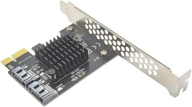Alt view image 7 of 7 - Chi a Mining PCIE SATA PCI-E Adapter 2 Port SATA 3.0 6Gbps Controller PCI Express X1 to SATA 3 Expansion Card Riser ASMedia 1061