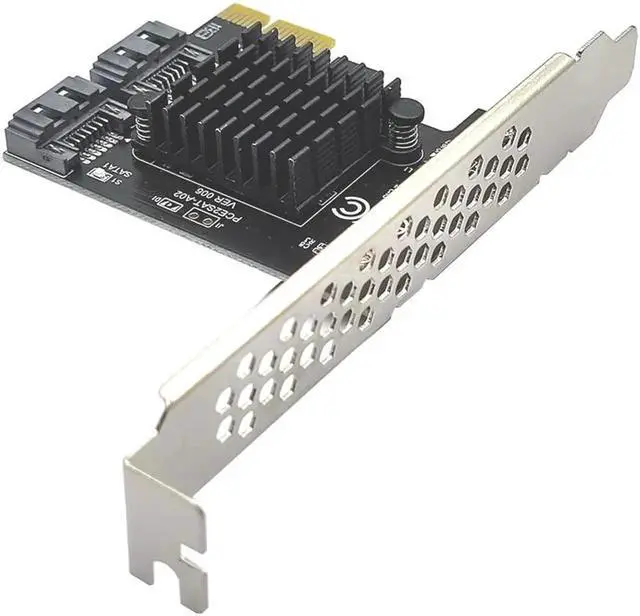Alt view image 3 of 7 - Chi a Mining PCIE SATA PCI-E Adapter 2 Port SATA 3.0 6Gbps Controller PCI Express X1 to SATA 3 Expansion Card Riser ASMedia 1061