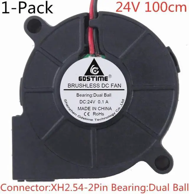 Main image of 5015 DC Blower Fan 12V 24V 50x50x15mm Brushless Blower Fan Humidifier accessories Dual Ball Turbo Fan 50MM Cooling Blower Fan