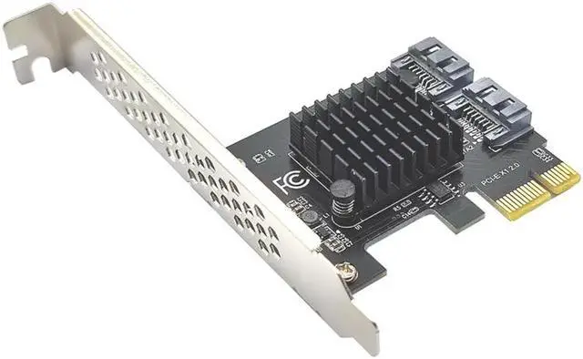 Alt view image 6 of 7 - SATA PCI E Adapter 2 Port SATA 3.0 to PCIe X1 Expansion Adapter Card SATA 3 PCI-e PCI Express Converter ASM1061 SATA