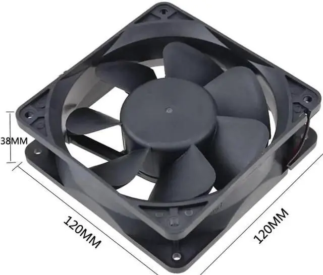 Alt view image 3 of 3 - DC 12V Cooling Fan 12cm 120mm 12038 120x120x38mm Big Quiet Brushless Axial Computer Case Cooler Fan PWM FG 12038 Fan Grill Net